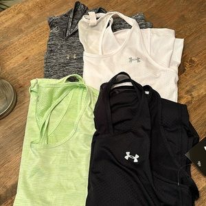 Underarmor workout tops.